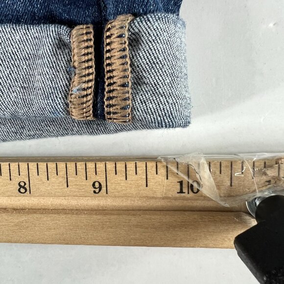 American Eagle Shorts Women's 28* Hi Rise Shortie Blue Cuffed Denim Jorts Tag 4 - Picture 12 of 16